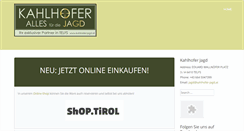 Desktop Screenshot of kahlhofer-jagd.at