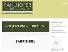 Tablet Screenshot of kahlhofer-jagd.at